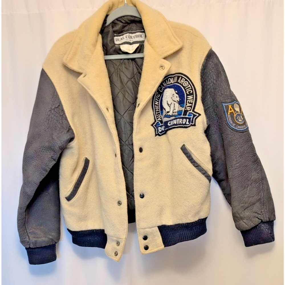 VTG M Dual Control Wool Blend Canadian Artic Wear Varsity Style Jacket CAN made